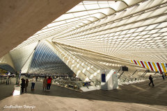 Street photography focused on everyday life waiting on a train, stillness, and subtle human interaction.